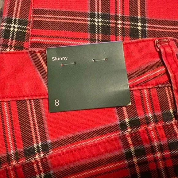 Wild Fable Red Casual Pants Tartan Style - Picture 10 of 11